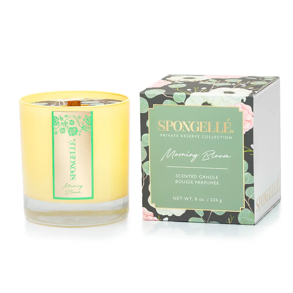 Morning Bloom Private Reserve Scented Candle- Hand poured with Natural Soy Wax- Burns Up to 50 Hours-Non-Toxic-Relaxing Fragrance