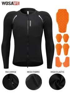 WOSAWE Men's Mesh Motorcycle Jacket Padded Motorcycle Shirt with Back Summer Sport Bike Riding Gear