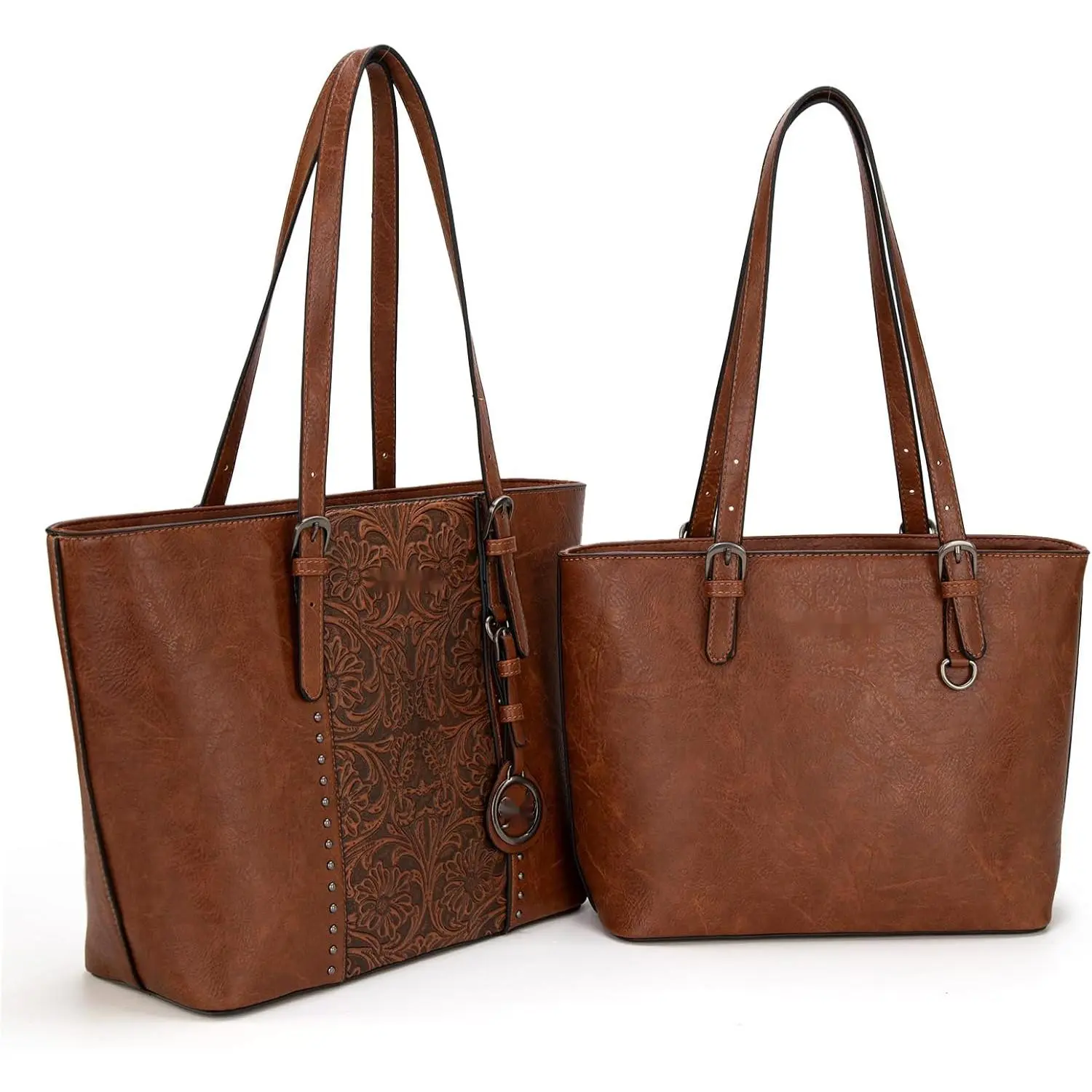 Tote Bag for Women Large Purse and Handbags Set Embossed Collection Purse 2Pcs Set