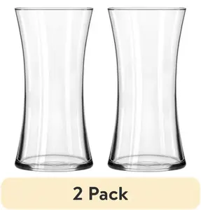 (2 pack) Clear Glass 8 inches Sydney Floral Vase