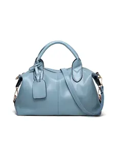 New oil wax leather large capacity retro fashionable bucket bag can be carried by hand, shoulder or crossbody, suitable for short distance travel