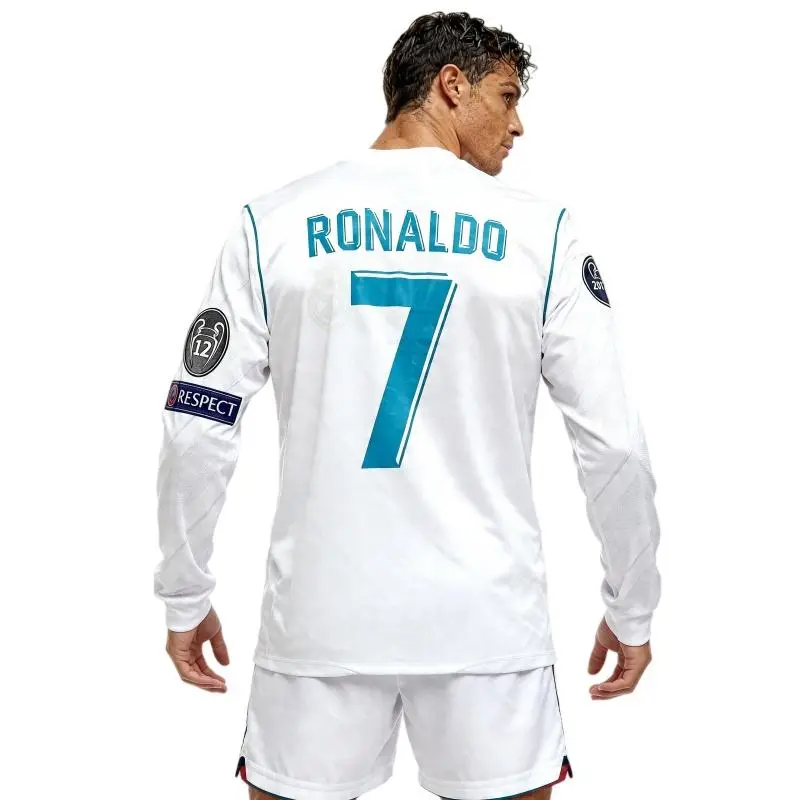1718 Home Long Sleeve White No. 7 Ronaldo