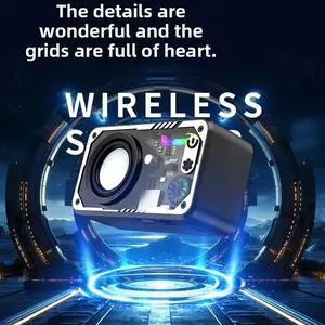 Wireless Bluetooth Portable Speaker: Rechargeable with RGB Lights, Support Memory Card, High-Quality Sound