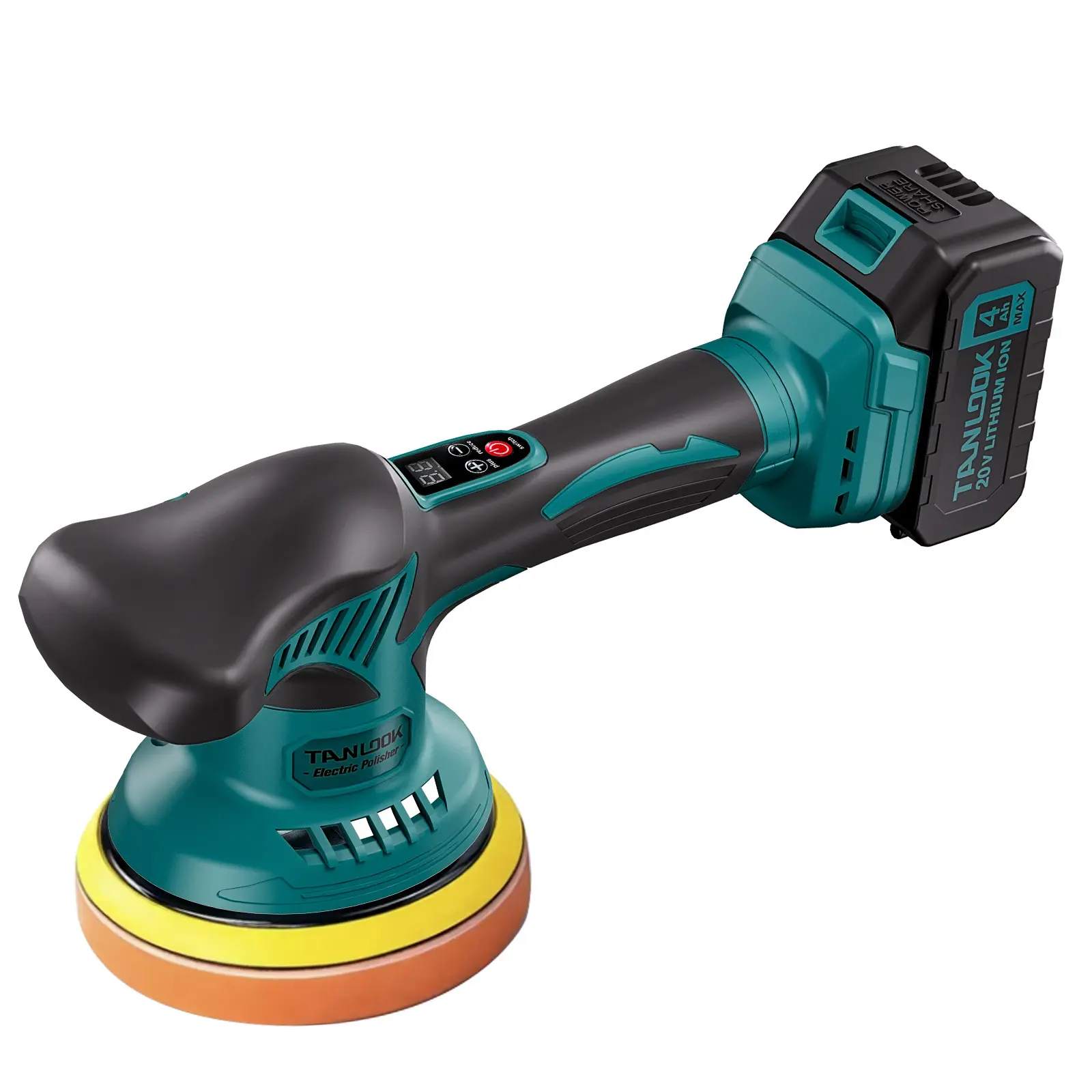 Cordless Car Buffer Polisher Kit, 6 Inch Mini Orbital Polisher with 2 x 20V Rechargeable Batteries, 8 Variable Speed up to 5500RPM, Car Polisher for Detailing, Waxing, Buffing, Scratch Removal, Boat Sanding