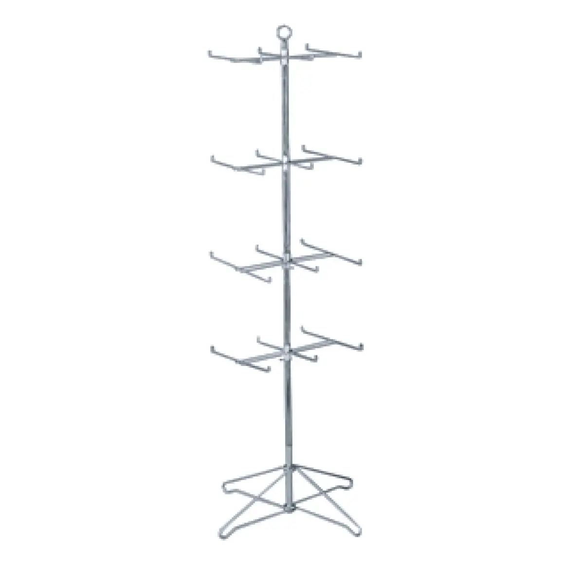 212 MAIN 4-Tier Rotatable Spinner Organiser Display Shelf for Desk Organization - Zinc Metal Racks, 360-Degree Rotating Base, 64x24 in Storage Holders & Racks, 360° Rotation Racks & Displays
