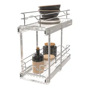 Rev-A-Shelf Kitchen Cabinet Pull Out Shelf Organizer, 9 x 22 In, 5WB2-0922CR-1
