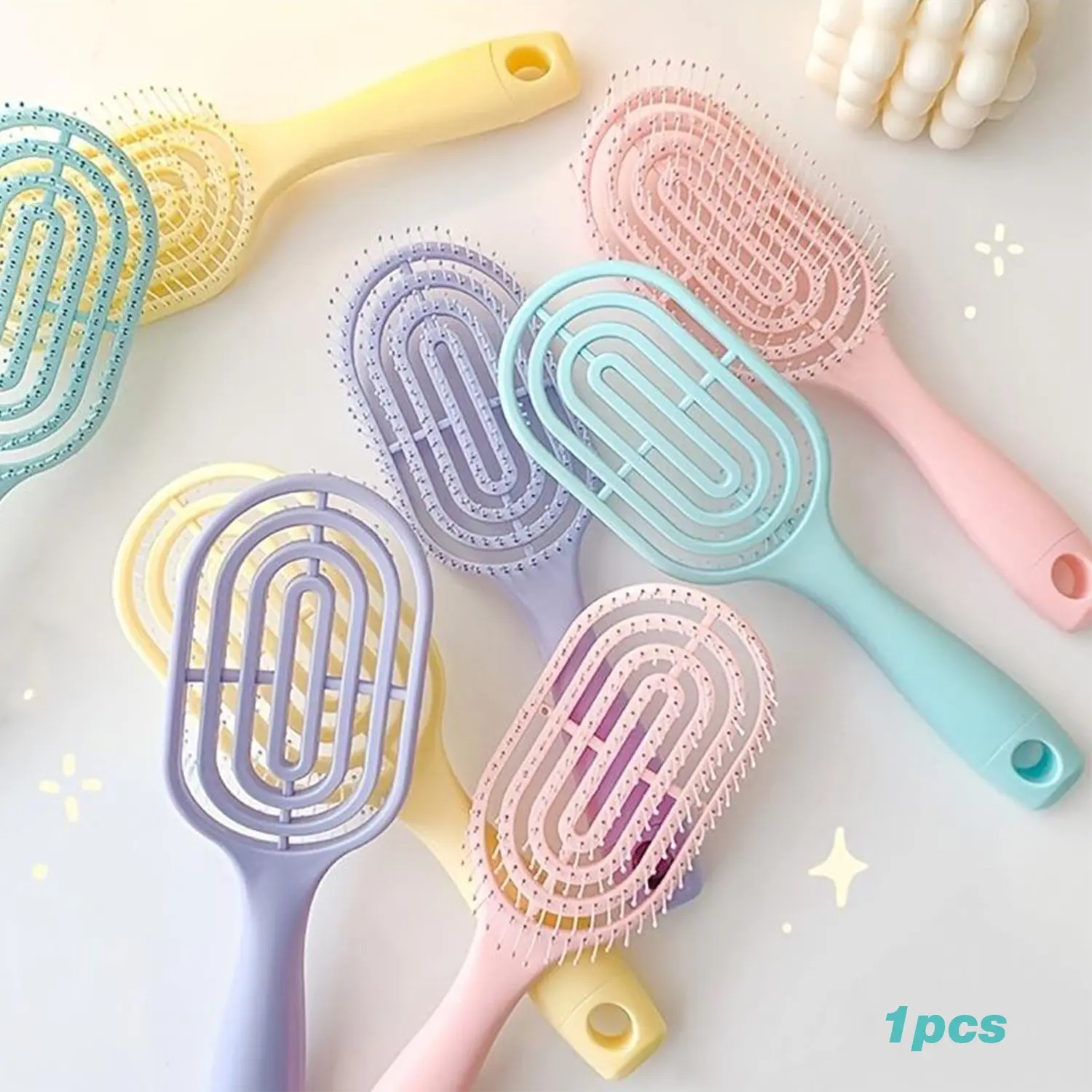 Hollow Bone Hairbrush | Detangling Hair Brush, Anti Tangle Brushes, Detangler Brush, Hair Grooming Brush, Nylon Bristles, ABS Plastic Handle, Normal Hair Style, Dry and Wet Use, Volumizing Comb, Hair Tools