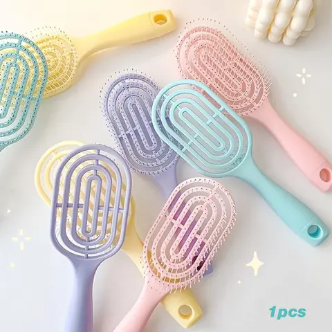 Hollow Bone Hairbrush | Detangling Hair Brush, Anti Tangle Brushes, Detangler Brush, Hair Grooming Brush, Nylon Bristles, ABS Plastic Handle, Normal Hair Style, Dry and Wet Use, Volumizing Comb, Hair Tools