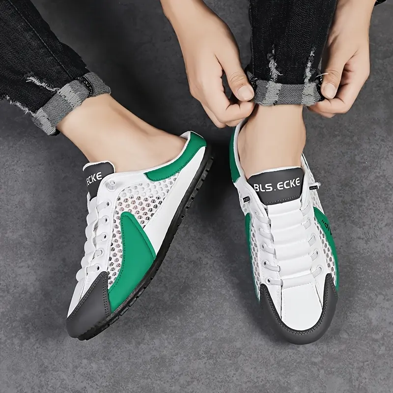 Men's Casual Walking Shoes, Slip-On Woven Fabric Footwear with a Comfortable Closed Toe, Slip-Resistant & Wear-Resistant