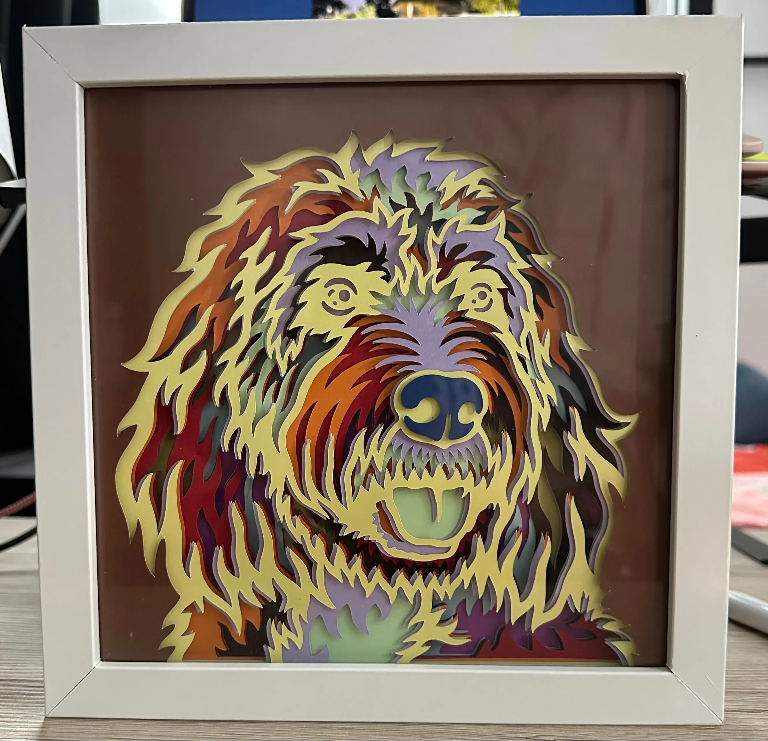 Doodle Dog - 8 X 8 Shadow Box