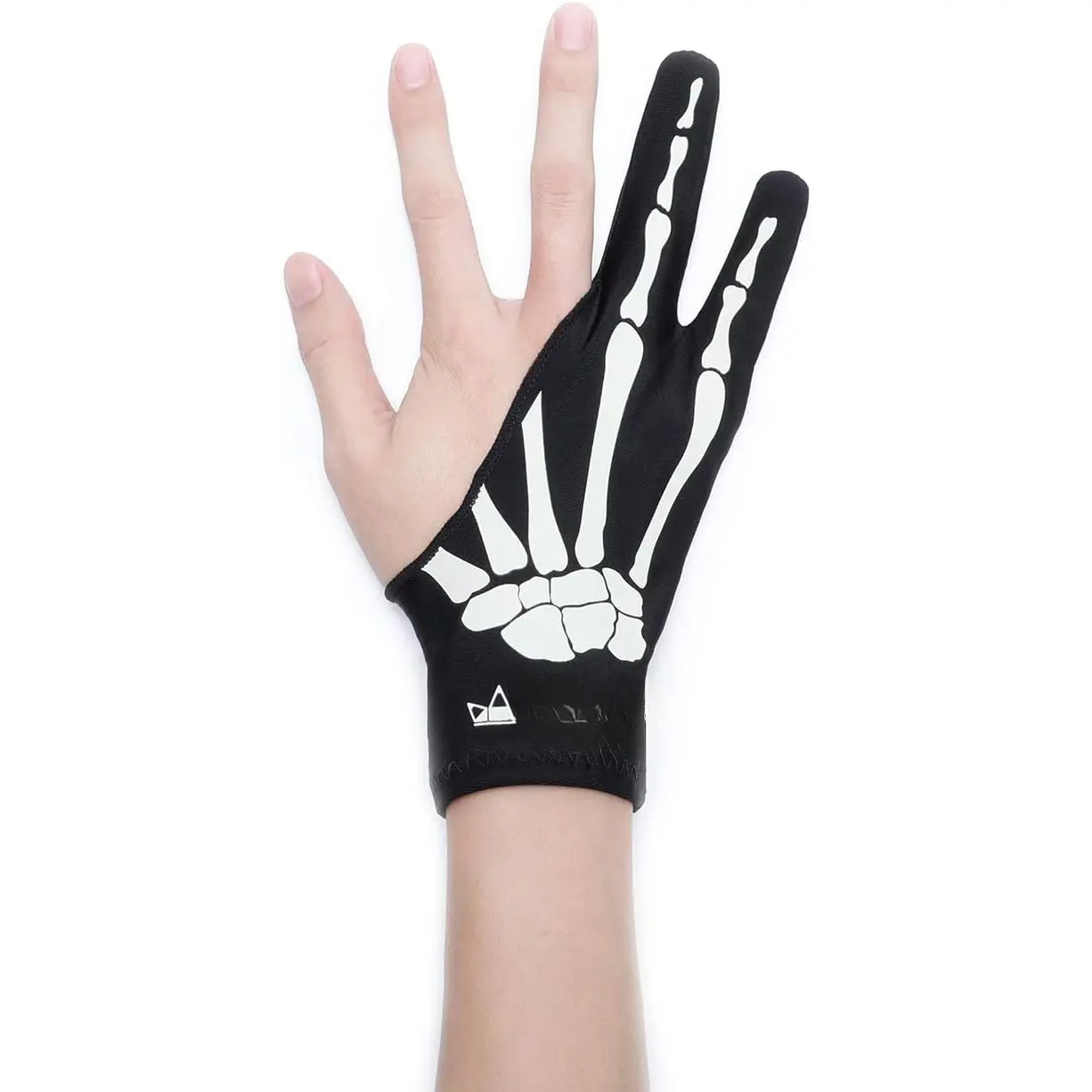 Skeleton Artist Glove for Graphic Drawing Tablet Pad  Painting, Paper Sketching, Suitable for Left and Right Hand