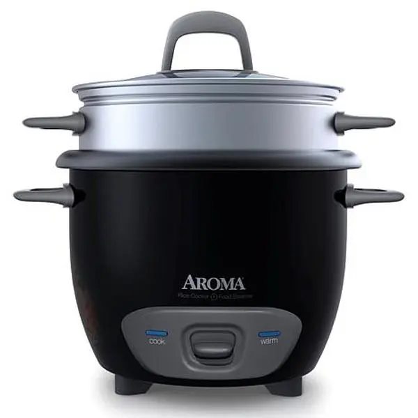 Aroma ARC-743-1NGB 6-Cup Pot Style Rice Cooker - Black