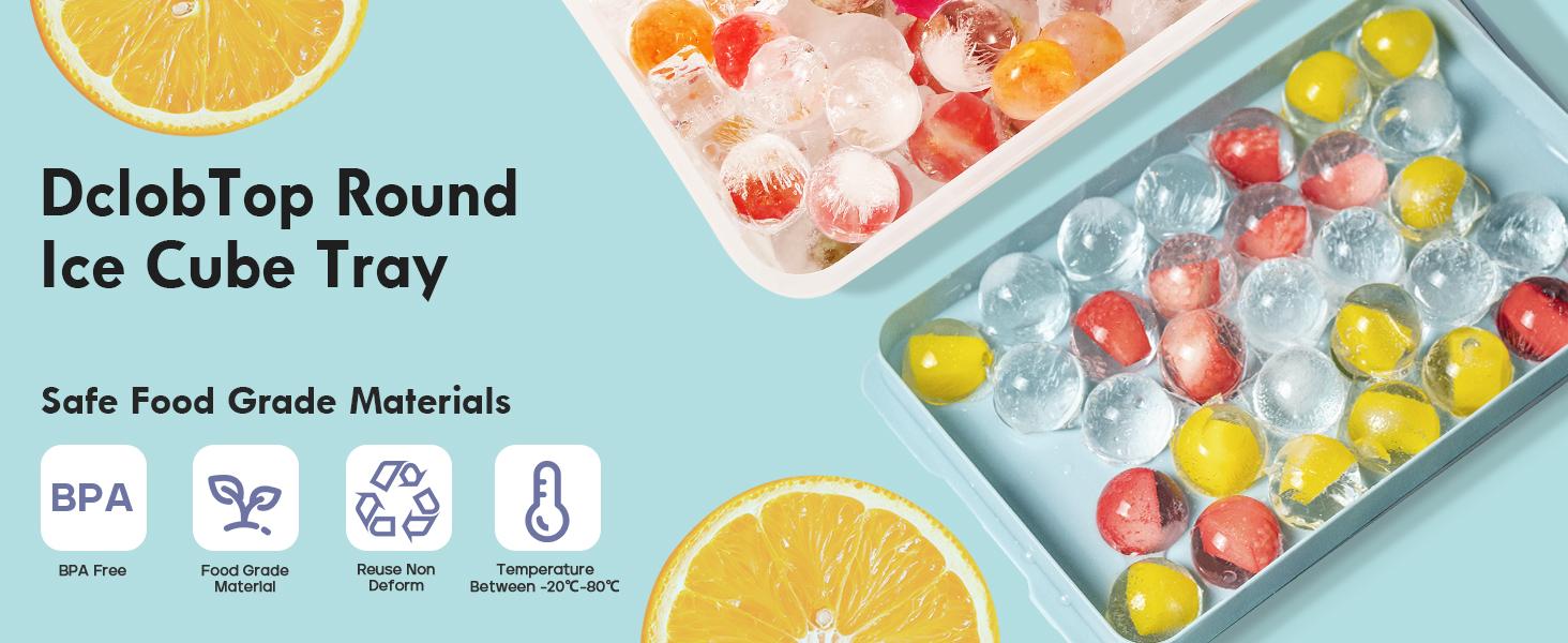 Ice Cube Tray with Lid and Bin – Round Ice Cube Trays for Freezer, BPA-Free Food-Grade Ice Mold, Stackable Ice Ball Maker, Iced Bucket Kits, Circle Ice Tray for Cocktails, Whiskey, Coffee, and Drinks