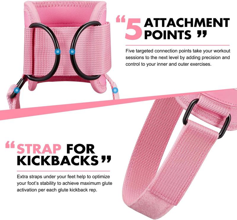 Ankle Straps for Cable Machines Kickbacks - Adjustable Comfort Ankle Cable Attachments for Gym Ankle Cuff Cable Machine Glute Kickback Straps - Leg Extensions, Curls & Ankle Cuffs Women