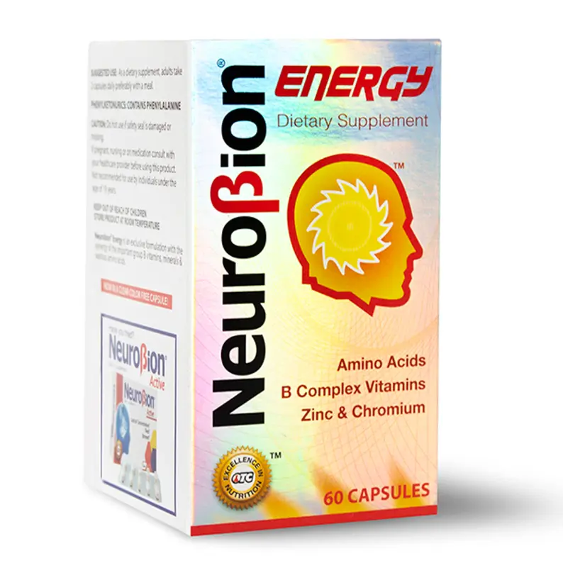 Energy Vitamin Dietary Supplement (60 Capsules) - Daily Vitamins Healthcare Supplement for Fitness - Edible