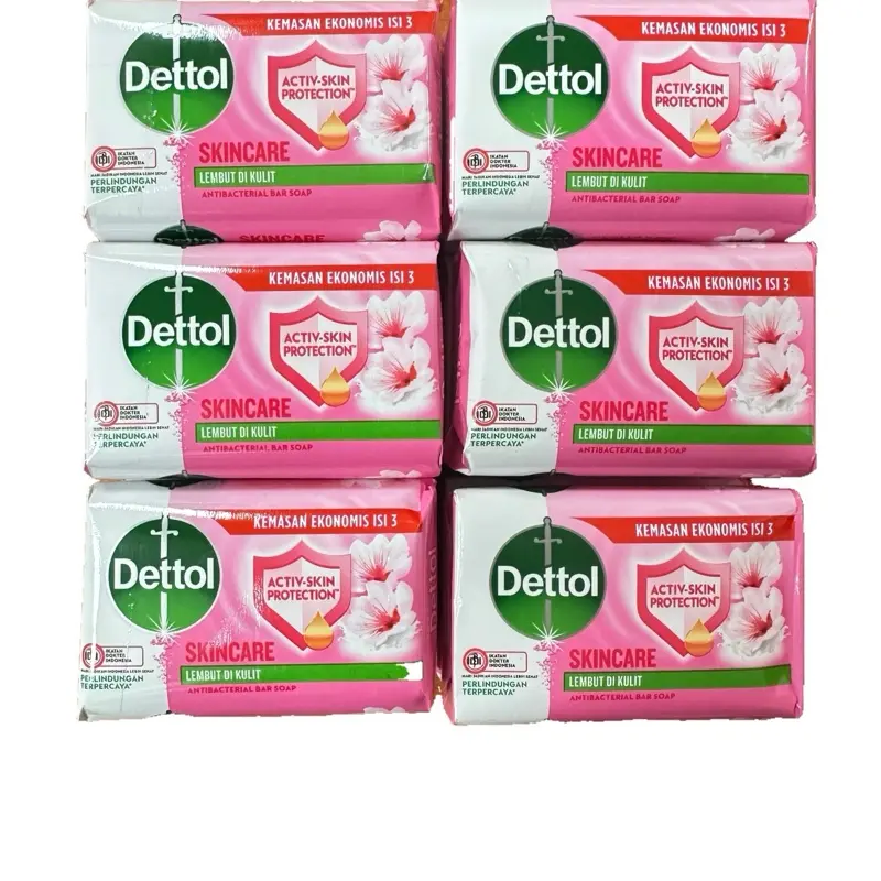 Dettol Skincare Soap 6 Pack 100g Each Activ Skin Protection Antibacterial Bar Soap for Gentle Cleansing