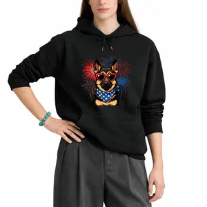 Long Sleeve Hoodies Featuring Patriotic German Shepherd Design for Dog Lovers