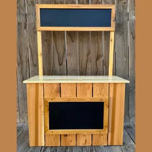 JJ Lemon Rustic Children's Lemonade Stand (6 Piece kit for 10 Minute Assembly)--Bonus! Free storage shelf and wheels added to all Stands!