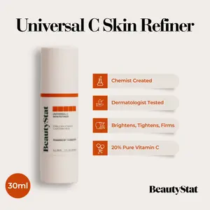 BeautyStat Universal C Skin Refiner Brightening Vitamin C Serum - 30ml - 20% Pure Vitamin C - Brightens, Tightens, & Firms - Chemist Created Comfort