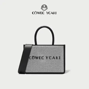 CÔWEC YCAKI Starry Sky Small Crossbody Bag – Black & Silver Rhinestone Design, Detachable Strap, Top Handle Bag Single Shoulder & Crossbody Carry, Everyday Handbag for Men & Women