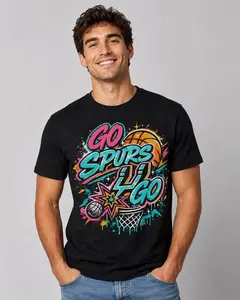 Comfort Color Go Spurs Go Graffiti, Streetwear Basketball Graphic, Spurs Fan Shirt Design, Urban Game Day, DTF Transfer File, Digital