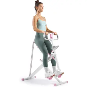 Sunny Health & Fitness Smart Upright Row-N-Ride Trainer w/Adjustable Resistance & 330LB Weight Capacity, Foldable Home Exercise Equipment for Arm, Glute & Leg Training, Free SunnyFit App Connection