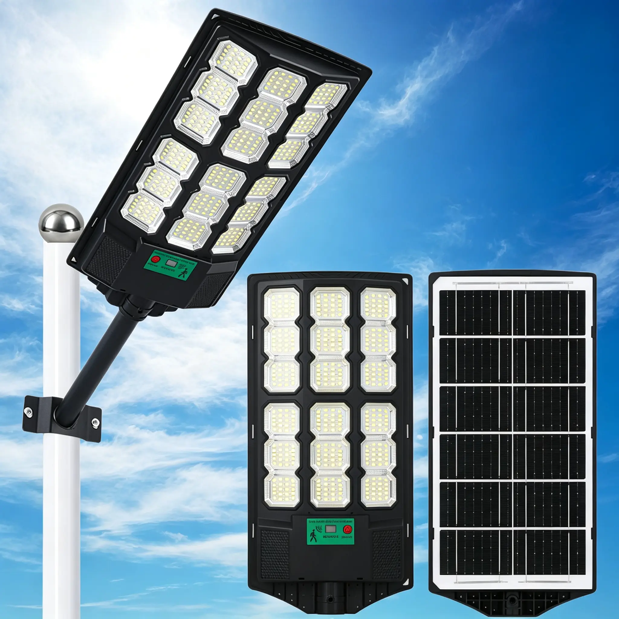 Solar Street Light Outdoor 3 Modes LED Motion Sensor Security Wall Lamp for Garden Yard Porch Decor IP65 Waterproof Remote Control Solar Lights Outdoor Mounted Light,dorm essentials,home decor,home essentials,camping essentials