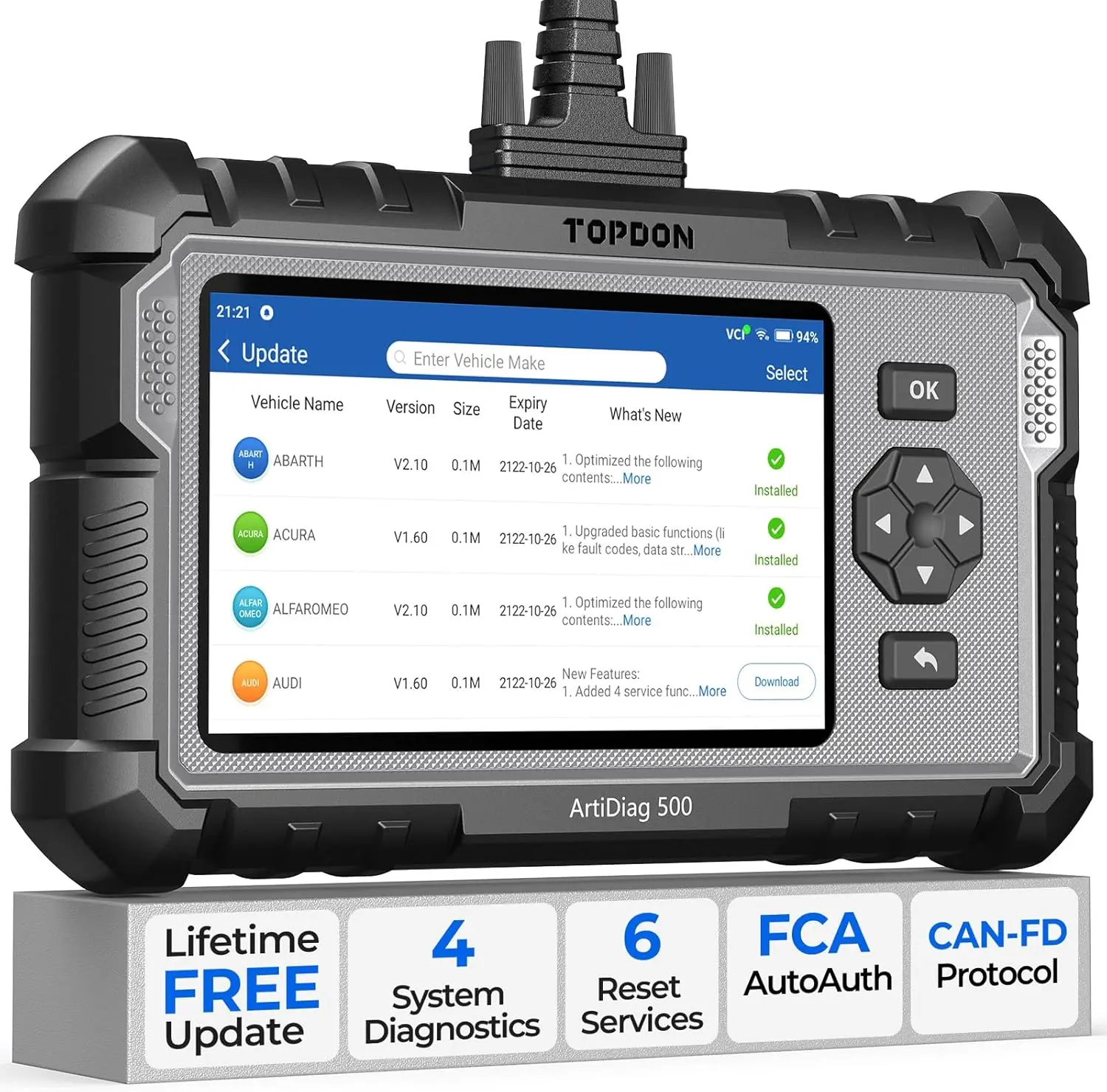 [SummerFinds]TOPDON AD500 OBD2 Scanner Car Code Reader Scan Tool system diagnostic  scanner fathersdaygift, Tools, Compact, Portable