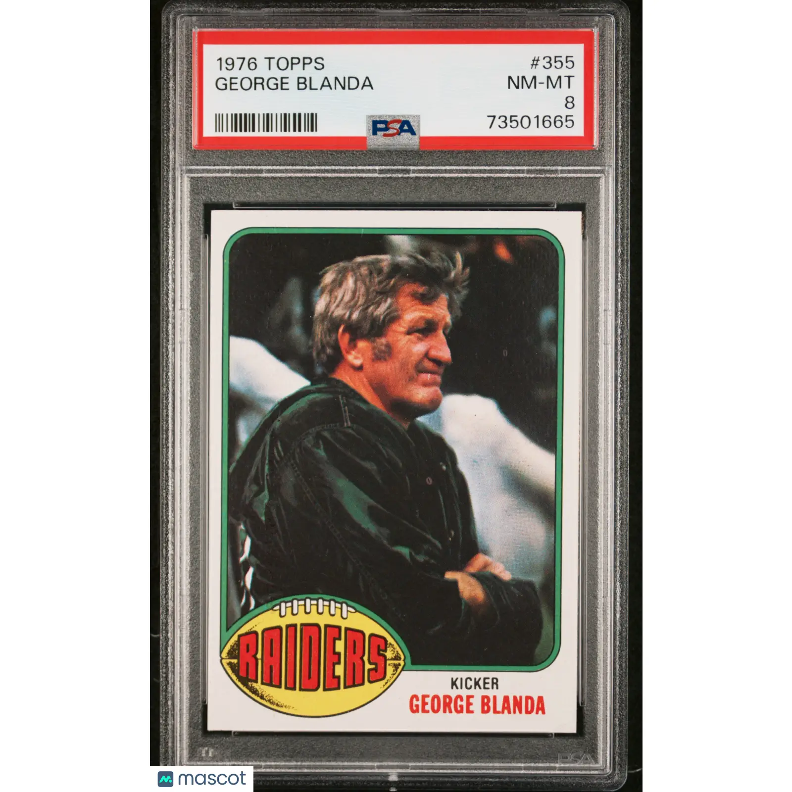 George Blanda PSA 1976 Topps Football #355 8 73501665