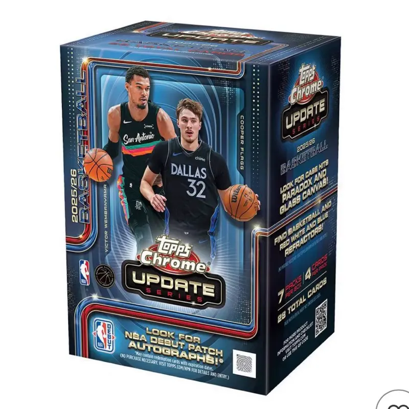 2026 Topps NBA Chrome Update Series Basketball Trading Card Value Box