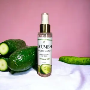 "Toning Me Softly" Cucumber Water & Aloe Vera Face Toner Clear Moisture for Sensitive Skin with Witch Hazel & Pro-Vitamin B5