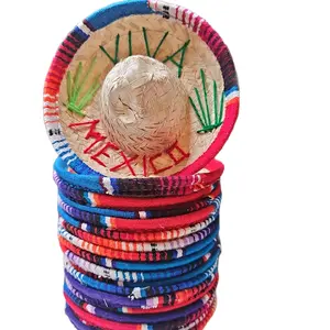 sobreros mexicano de palma  de decoracion 6"×6"×3