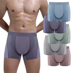 5 Pack Menswear Boxer Shorts Underwear Breathable Tagless Lightweight  Briefs Quick Dry Tagless Soft Trunks Underpants Fabric Mesh Silk Day Elastic Smooth Plain Clothes Gamis