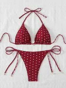 Swim Chiccia Beach Summer Outfits for Women, Random Print Swimwear Set SHEIN