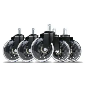 Everbilt Black 3 in. Rollerblade Office Chair Caster Wheels