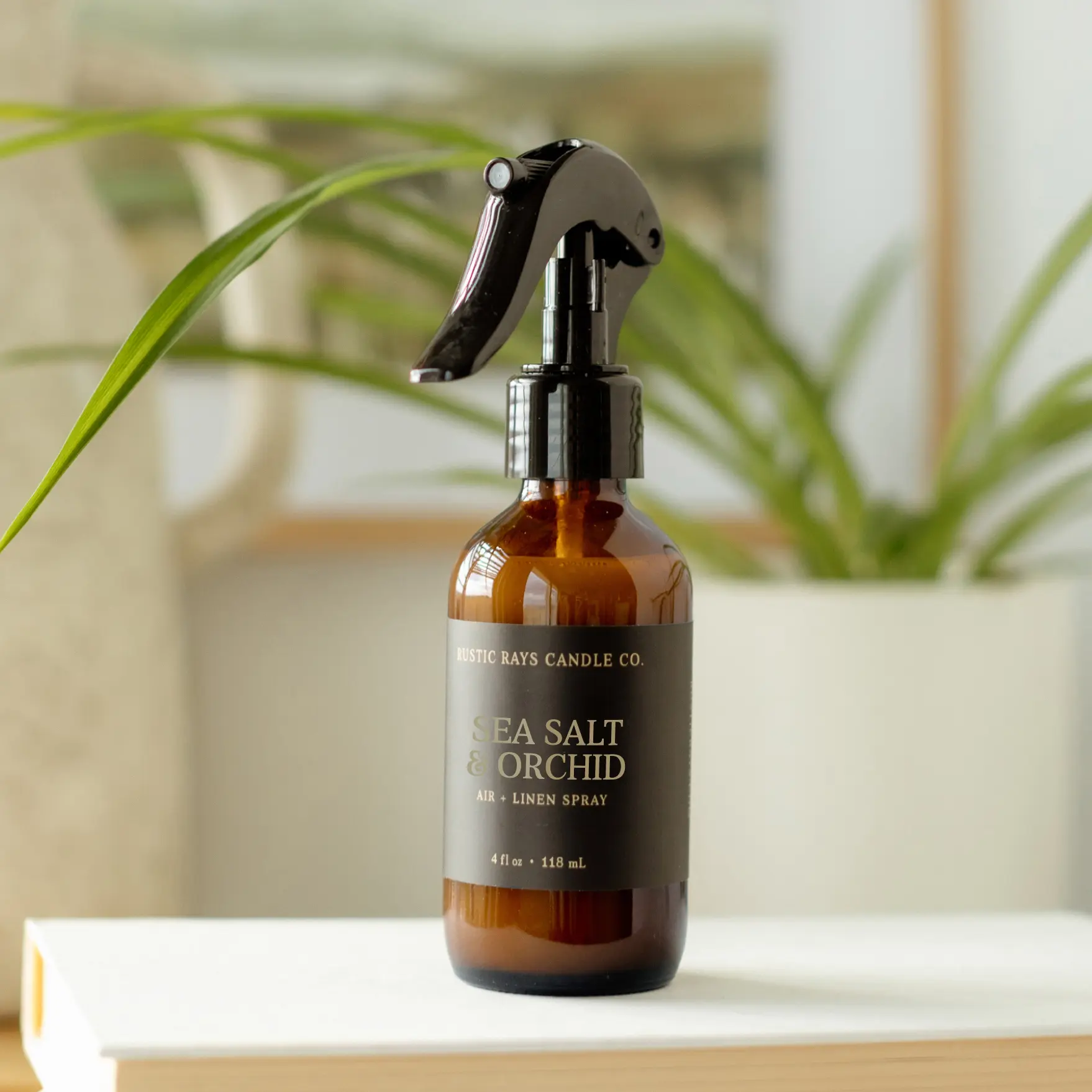 Sea Salt & Orchid Spray - Home Fragrance - Air and Linen Spray - 4 oz Glass Bottle