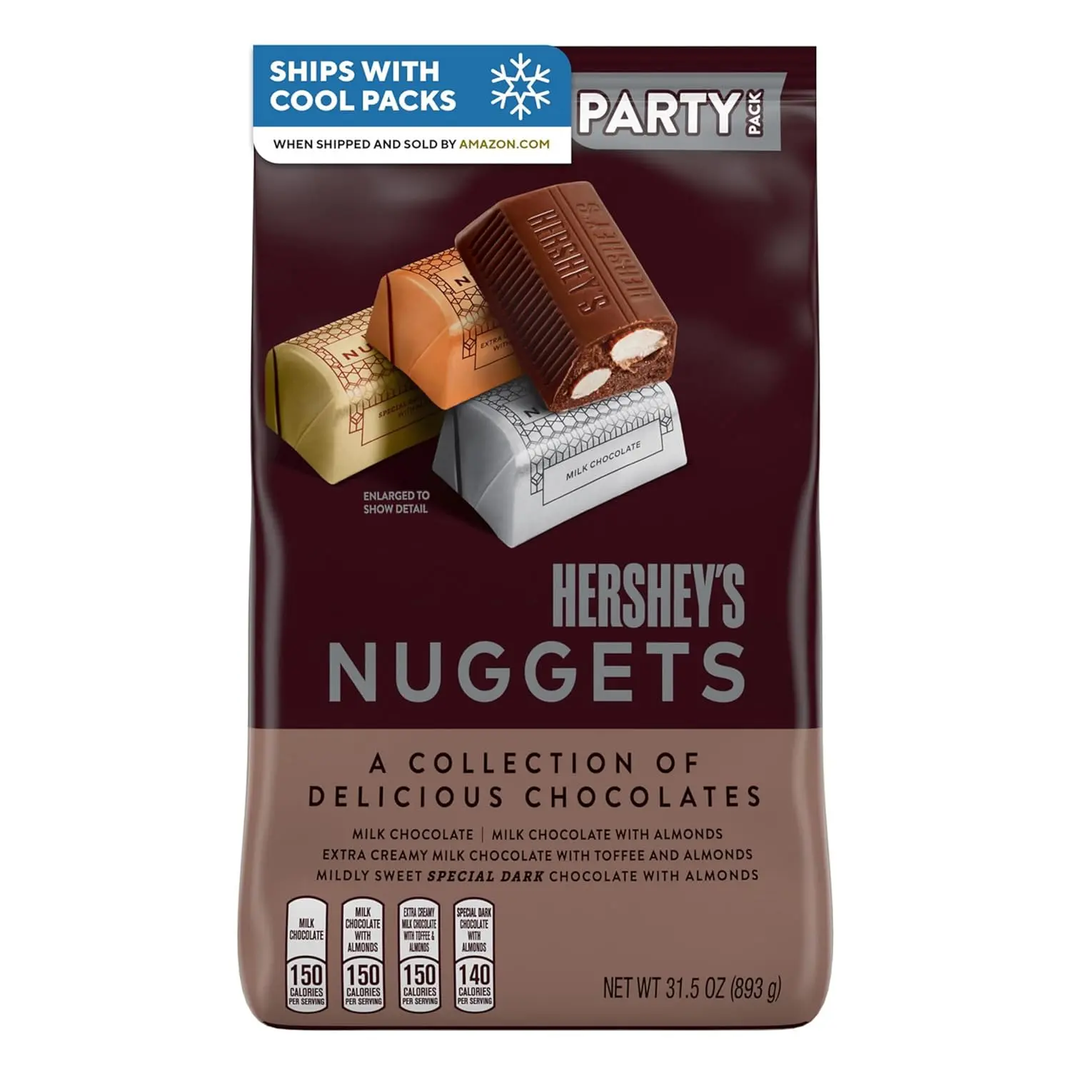 HERSHEY'S NUGGETS Assorted Chocolate Candy Variety Pack, 26 oz