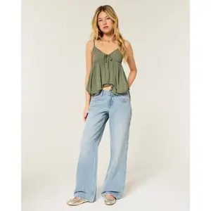 Hollister Low-Rise Light Wash Baggy Jeans