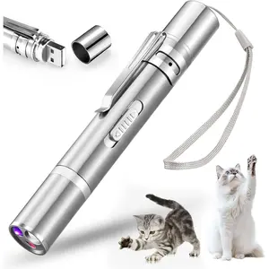 New 2026 Cat Toy Pointer for Indoor, USB Rechargeable Toy, 3 Light Colors Cat Interactive Toys for Dogs, Cats, Pet Chase Toy for Fun Playing Training Exercise Indoors