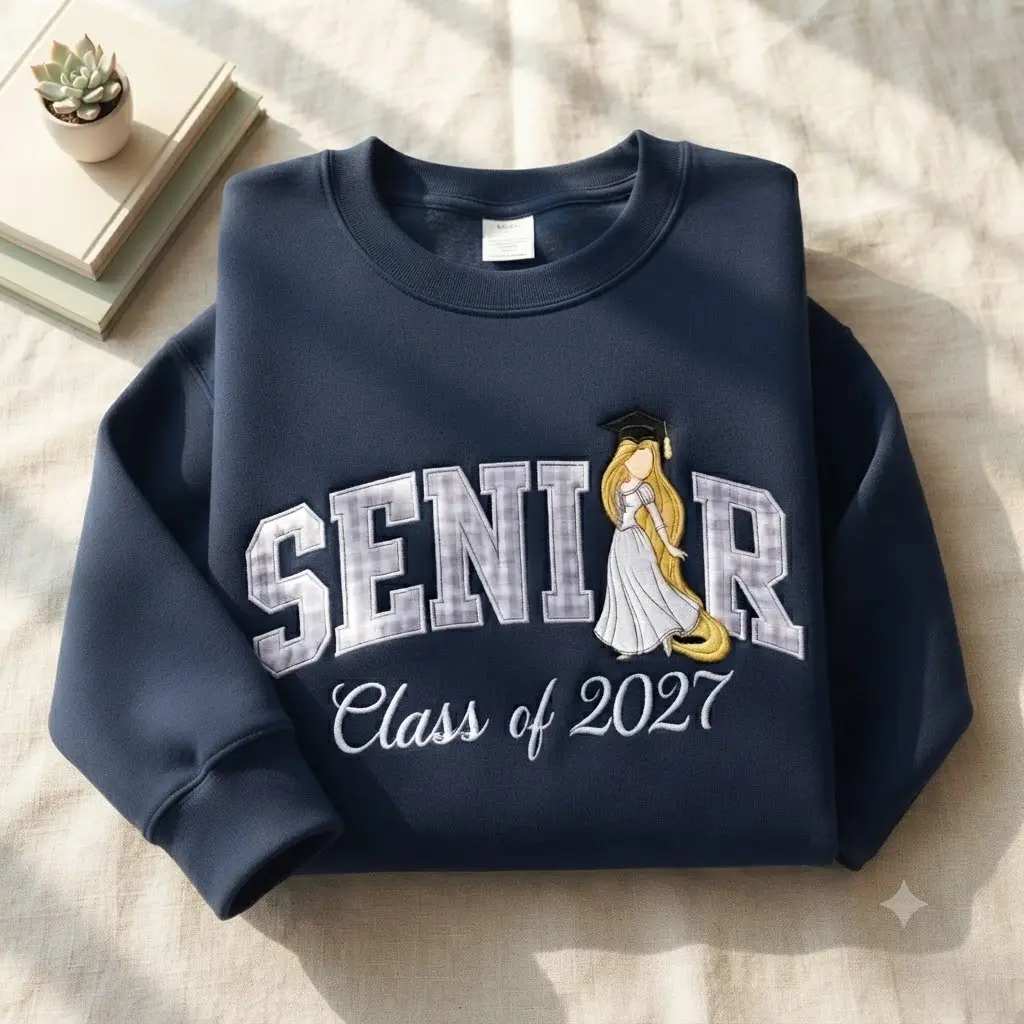 Senior Class 2027 Embroidery Applique Sweatshirt