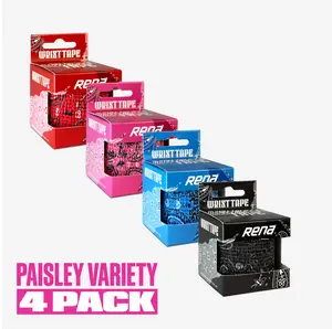 4 Pack Drip Wrist Tape, Bandana Variety, Athletic Tape, Baseball Drip, Football Drip, Soccer Drip