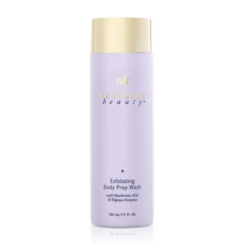 Westmore Beauty Exfoliating Body Prep Wash with Papaya Enzymes, Volcanic Minerals, and Hyaluronic Acid for Smooth, Moisturizing, Hydrated Skin