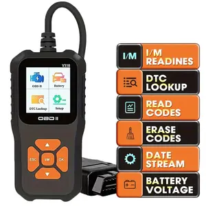 V318 Auto Diagnostic Tool Car Scanner Obdii Automobile Battery Tester OBD2 Car Fault Code Detector Support Multiple Languages