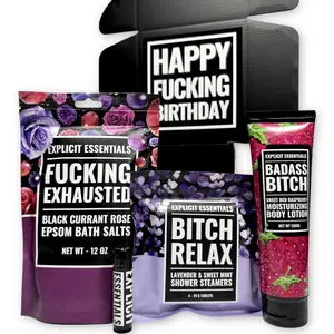 Happy Fucking Birthday Gift Box Set, Body Care Gift Box Set For Women, Birthday Gift For Her