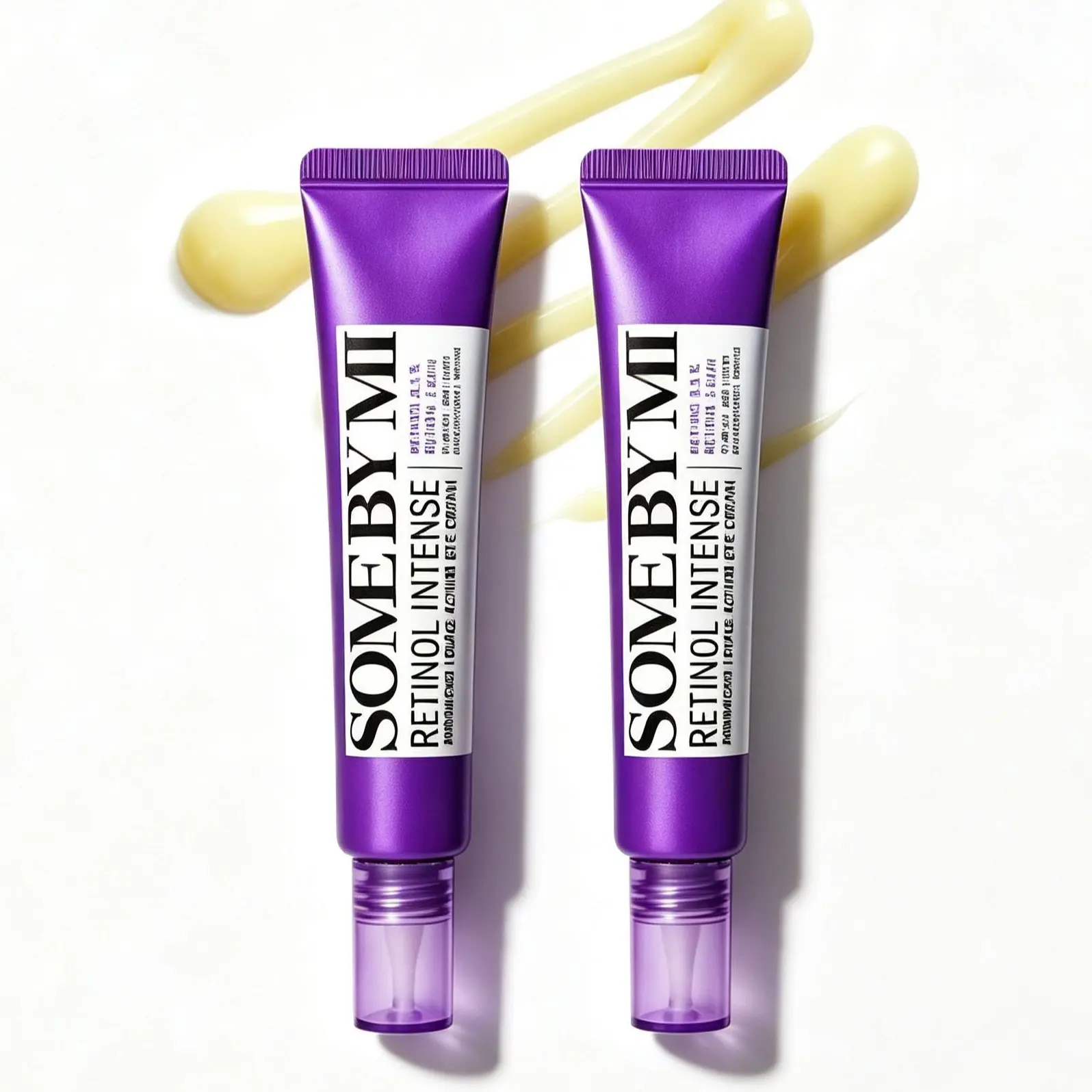2PCS Retinol Intense Triple Action Eye Cream 1.01oz - Korean Skincare - Mild Anti-Aging Under Eye Cream for Dark Circles & Fine Lines Improvement