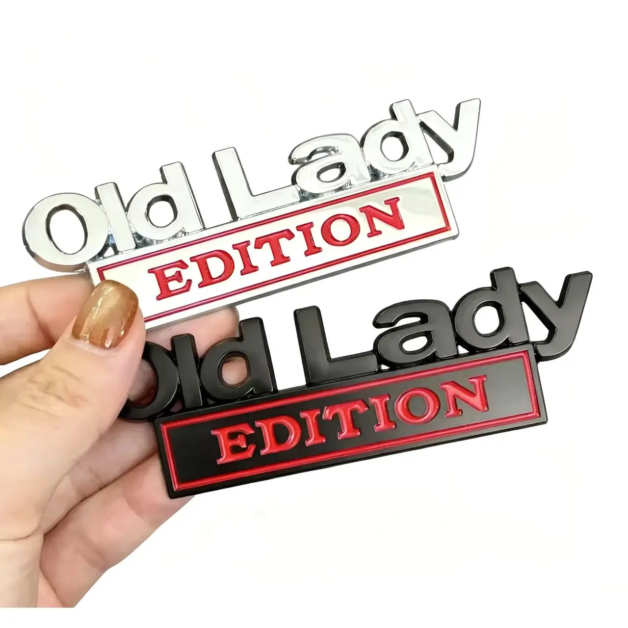 2026 Old Lady Edition 3D Emblem Sticker Badge, Unique Funny Decal for Car, SUV, Motorcycle, Cool Car Decoration, Vehicle Decoration, Truck Accessories, Motorcycle Accessories, Decals for Truck