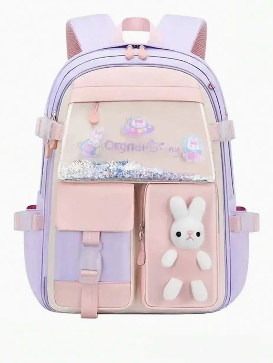 Student Backpack, Large Capacity Lightweight School Bag With Reflective Strips & Multiple Pockets For Daily Use