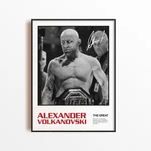 Alexander Volkanovski Art POSTER UNFRAMED , Mixed Martial Arts Wall Decor, Home Gym Decoration, Sports Gift, UFC Fighter Poster, MMA Art