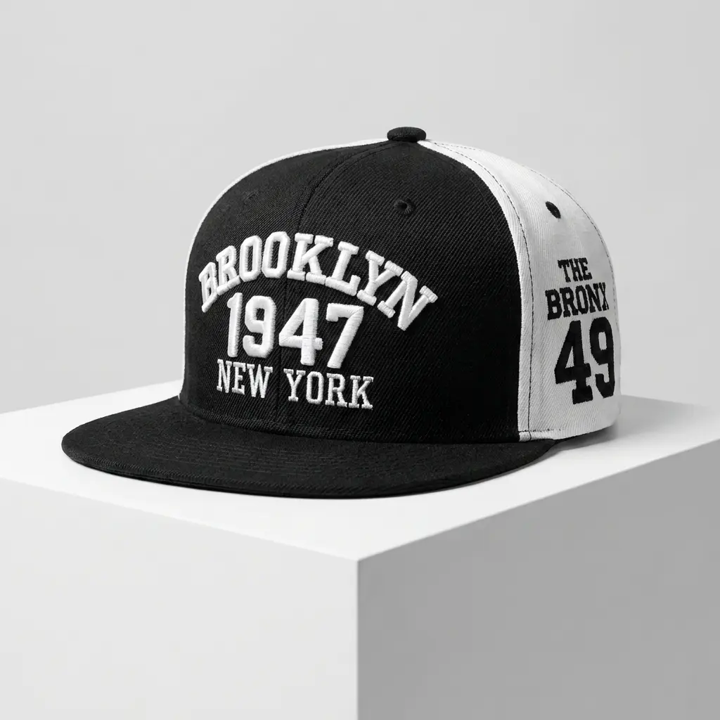 Letter BROOKLYN 1947 Embroidery Flat edge hat for men women high-quality Outdoor sports novelty sun hat Flat Cap Structured Cap
