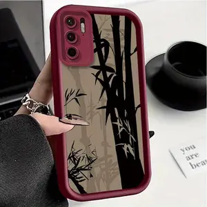 1 Piece Bamboo Paintings Note10T 5G Silicone Shockproof Cover For Redmi Note 10T 5G - Ideal For Entertainment
